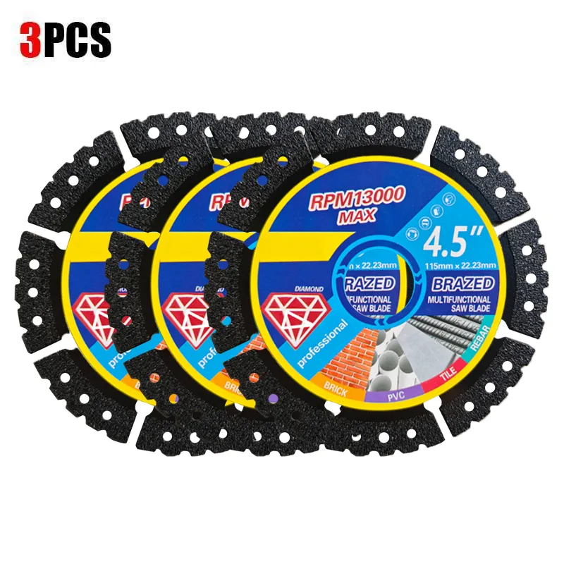 Multi-material diamond cutting blade for durable performance